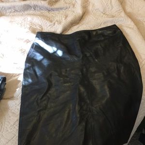 Butter soft leather skirt